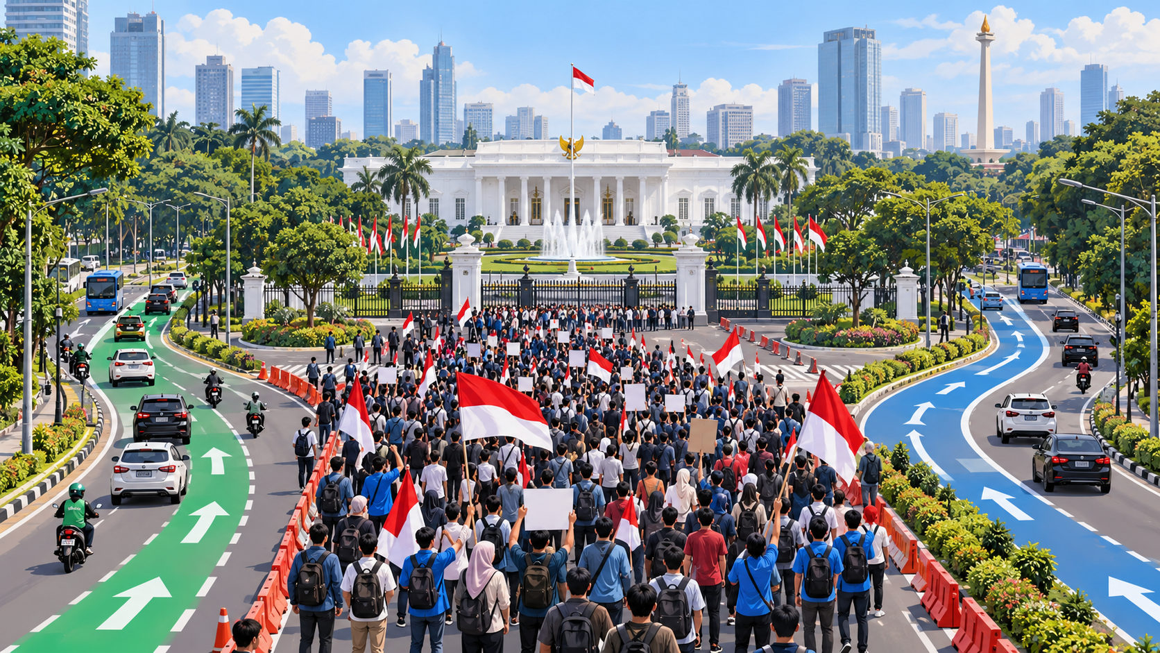 Ada Demo Mahasiswa Trisakti ke Istana Negara Hari Ini 29 Oktober 2026, Simak Jalur Alternatifnya