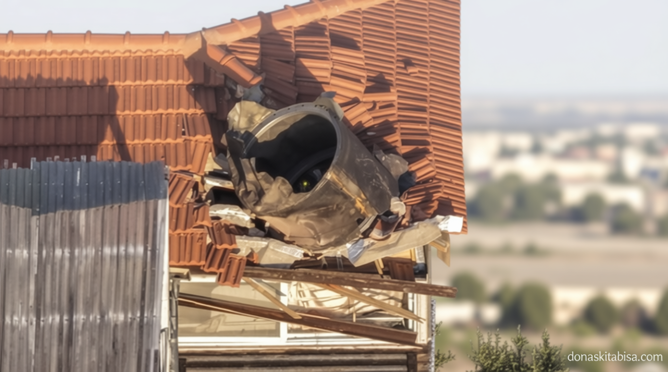 Iron Dome Jebol – Penampakan Rudal Iran Tembus Atap Rumah Israel