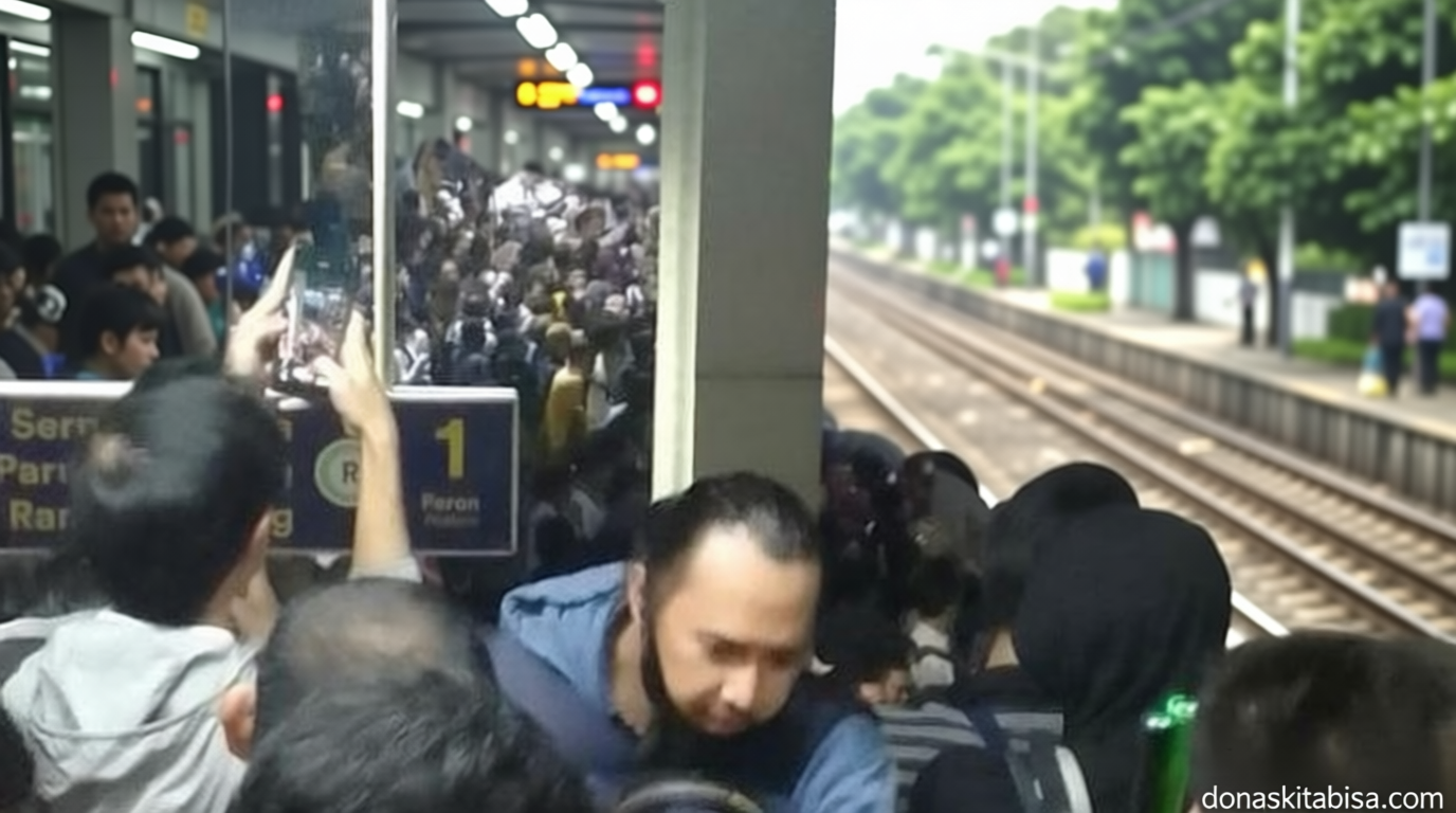 KRL Green Line Kembali Normal – Penumpang Teriak Berdesakan Masuk Gerbong