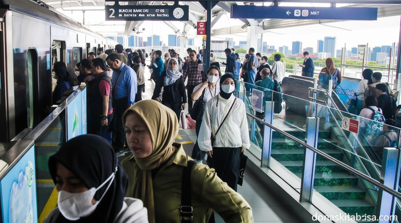 Sempat Padat – Stasiun MRT Lebak Bulus Kini Kembali Normal
