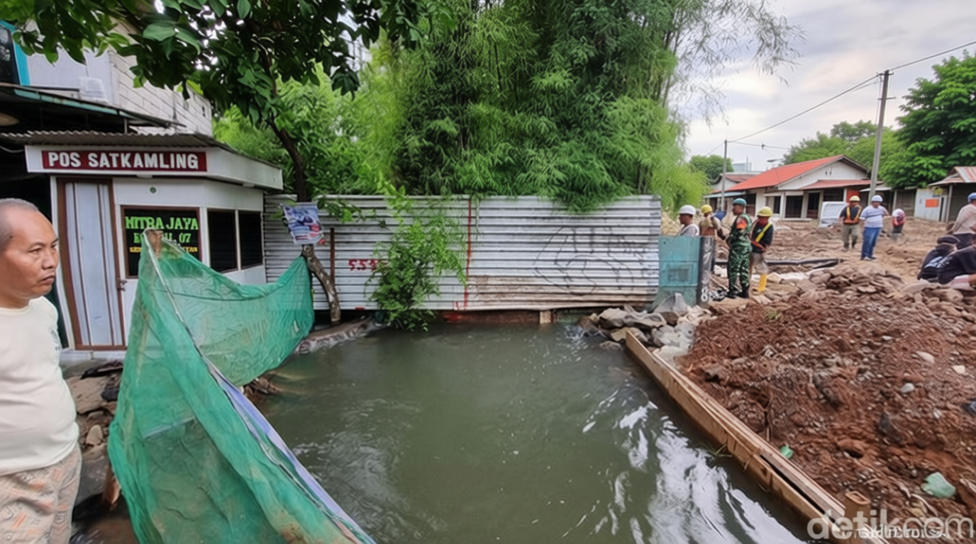 What Happened During: Sudin SDA Jakbar Sebut Kali Angke Masih Siaga 2, Banjir Kembangan Terus Dikuras