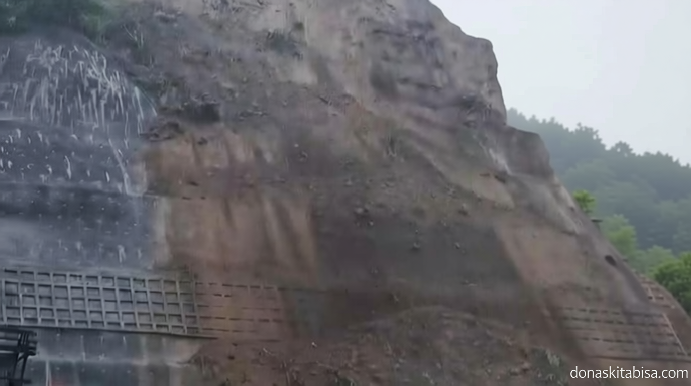 Key Strategy: Area Proyek PLTA Upper Cisokan Longsor, Material Meluncur dari Atas Bukit