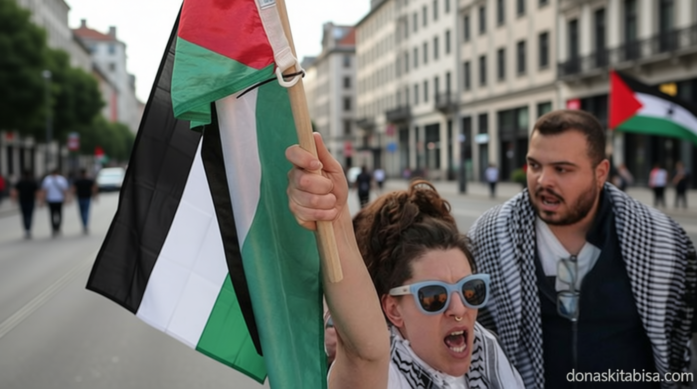 Aksi Protes Tuntut Pembebasan Aktivis Gaza
