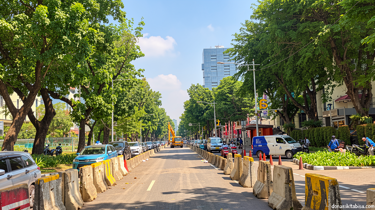 Ada Proyek Konstruksi di Jalan Kebon Sirih, Pemprov Jakarta Targetkan Rampung September 2026