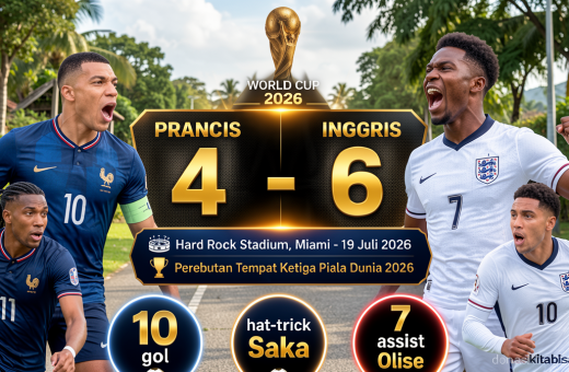 Inggris Raih Posisi Ketiga, Prancis Tetap Tersenyum Berkat Rekor Mbappe di Piala Dunia 2026