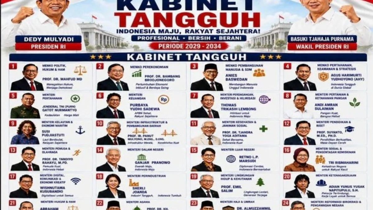 Usai Kabinet Bayangan, Kini Viral Muncul Poster ‘Kabinet Tangguh 2029’: Duet Dedi Mulyadi – Ahok Jadi Sorotan!